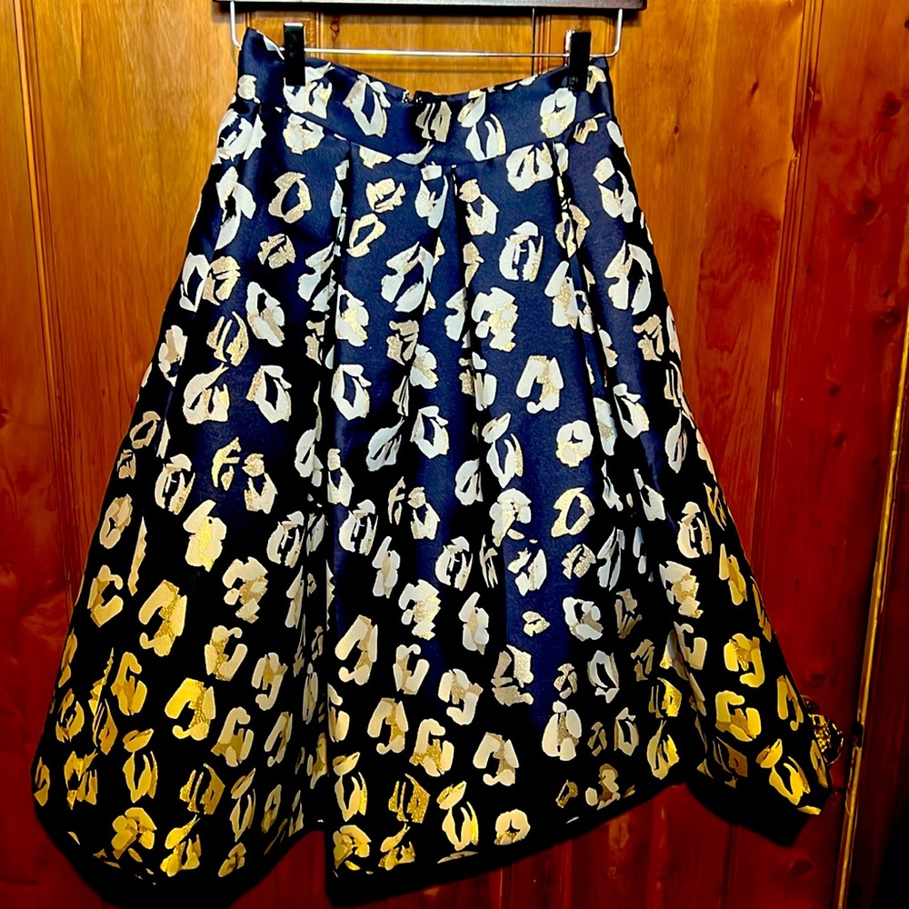 Eliza J organza, high waisted, pleated skirt size 2